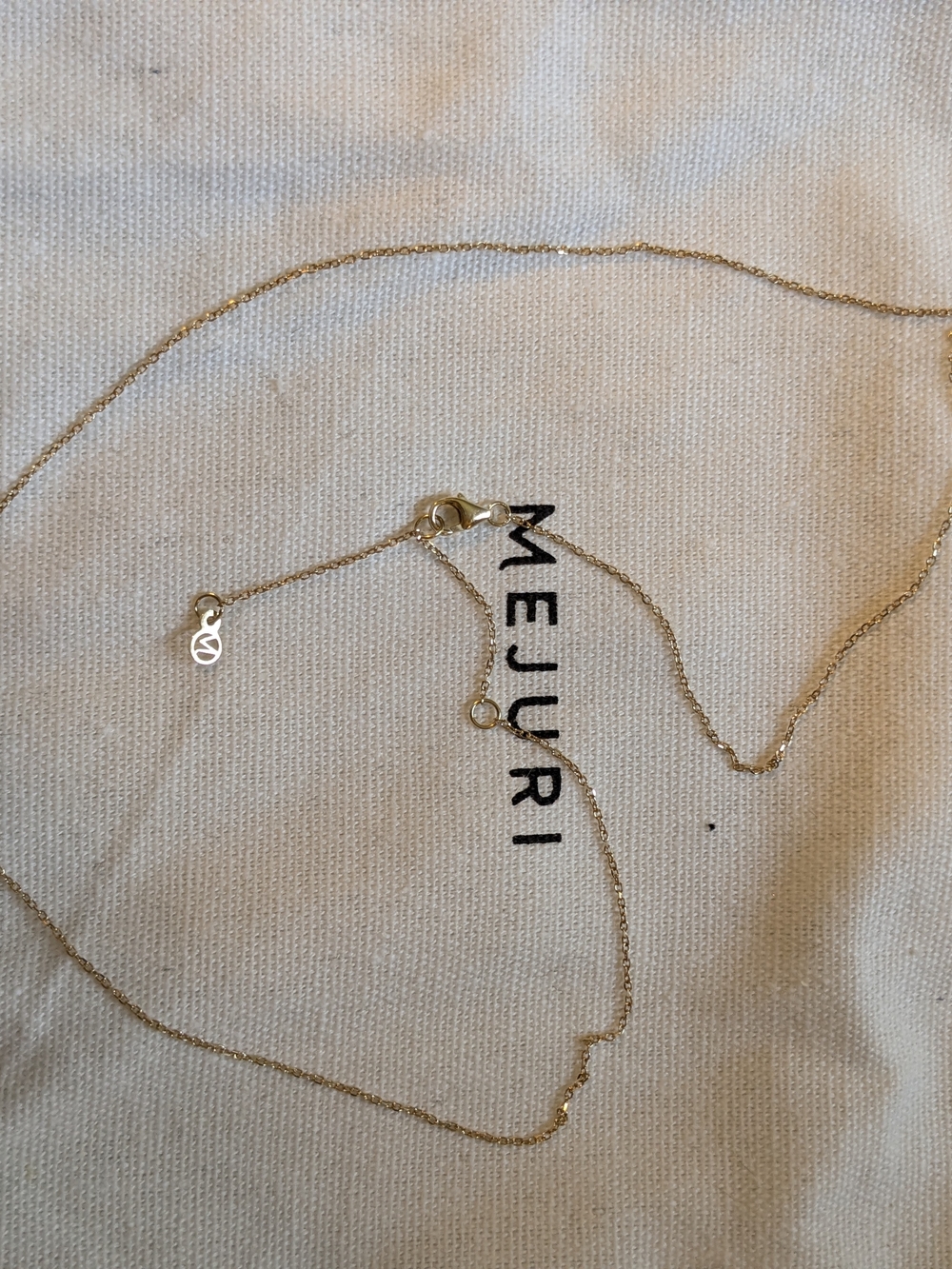 Mejuri 14k yellow gold 16-18 inch chain necklace